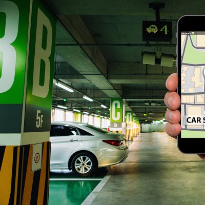 Uživatelská mobilní aplikace uživatele přesně navede k zaparkovanému autu (Zdroj: © scharfsinn86 / stock.adobe.com)