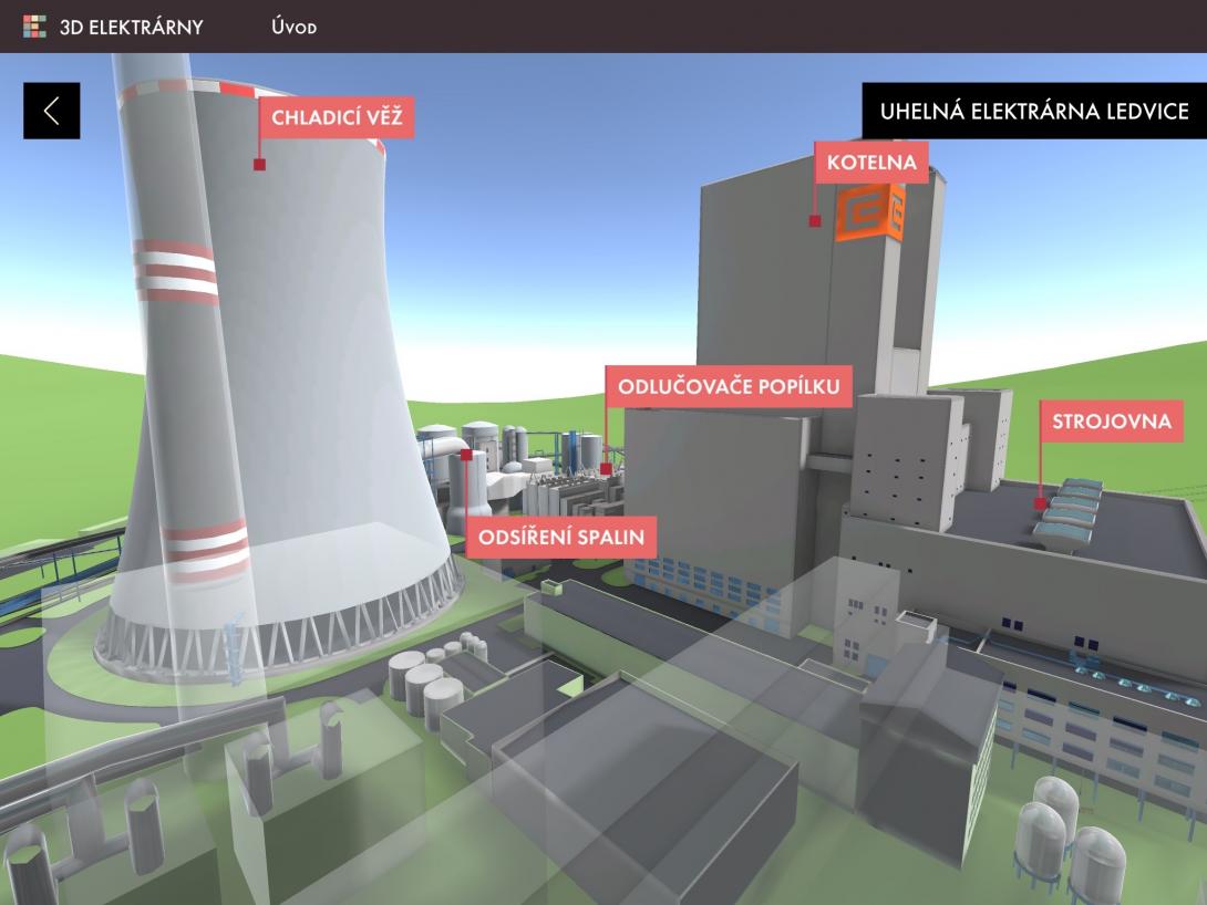 Uhelná elektrárna 3D on-line