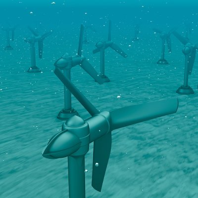Energii pravidelných mořských proudů lze využít instalací podmořských turbín (Zdroj: © Alexandr Mitiuc / stock.adobe.com)