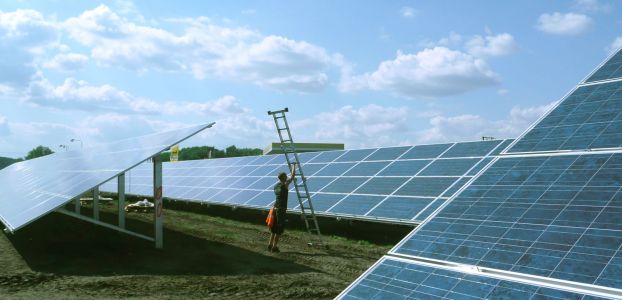 Fotovoltaická elektrárna Hrušovany (Zdroj: ČEZ, a. s.)