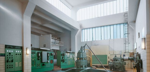 Strojovna elektrárny s jedním turbogenerátorem (Zdroj: ČEZ, a. s.)