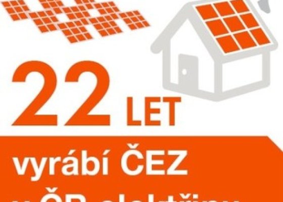 22 let vyrábí ČEZ v ČR elektřinu ze slunečního záření