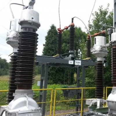 Nově instalované přístrojové transformátory proudu a napětí ve 110 kV rozvodně v Karviné (Zdroj: ČEZ, a. s.)
