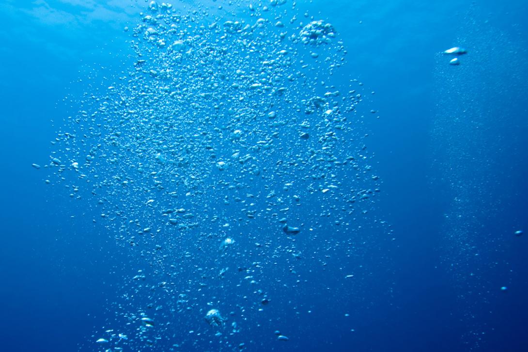 Bubliny stoupající k vodní hladině (Zdroj: © DJ / stock.adobe.com)