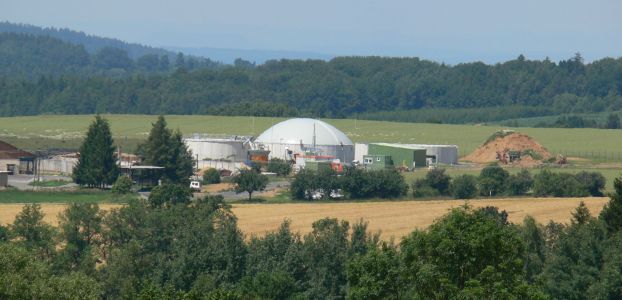 Bioplynová stanice je umístěna v obci Číčov poblíž Spáleného Poříčí (Zdroj: ČEZ, a. s.)