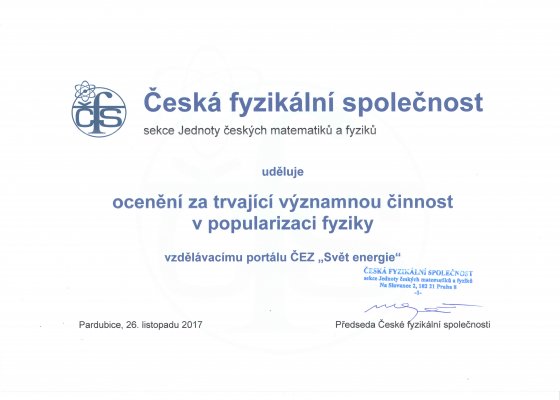 Ocenění sekce Jednoty českých matematiků a fyziků
