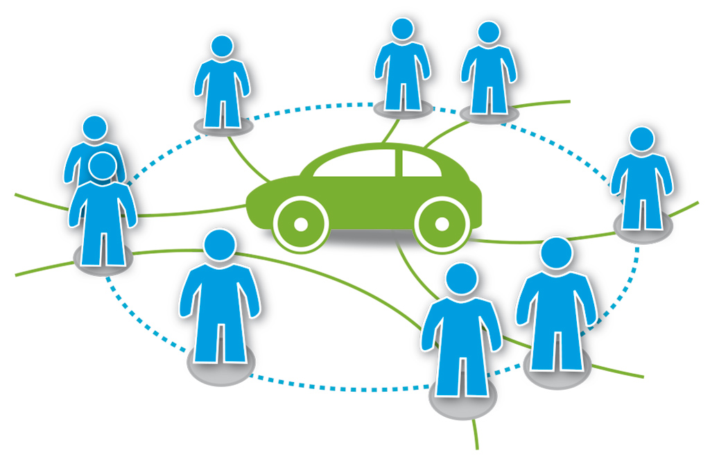 Princip carsharingu spočívá v postupném sdílení jednoho automobilu více uživateli (Zdroj: © Trueffelpix / stock.adobe.com)