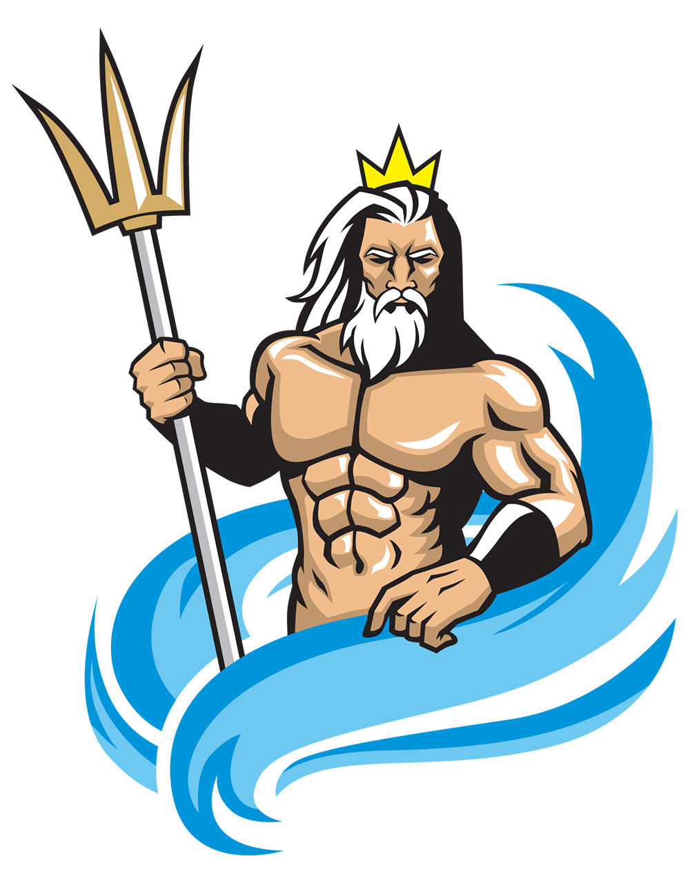 Bůh vody Poseidon byl znázorňován s trojzubcem, kterým rozpoutával bouře, a někdy sedící na delfínovi (Zdroj: © bazzier / stock.adobe.com)